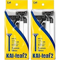 Amazon.co.jp: 貝印(Kai Corporation) KAI leaf2 20本入 2枚刃 大容量